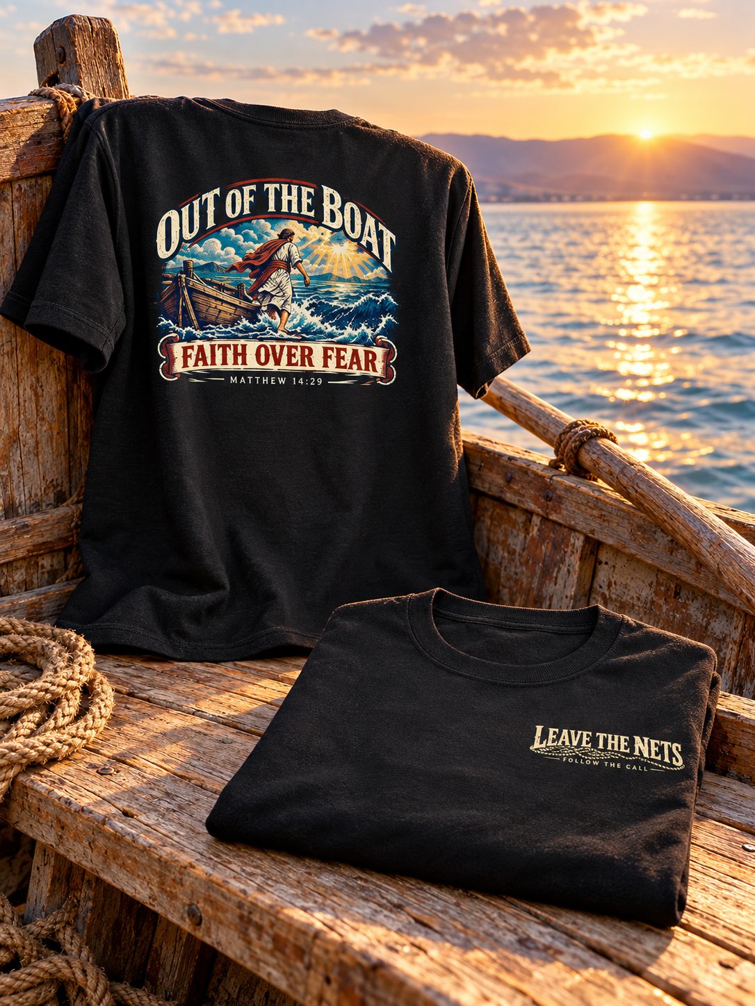 Out of the Boat Christian T-Shirt | Matthew 14:29